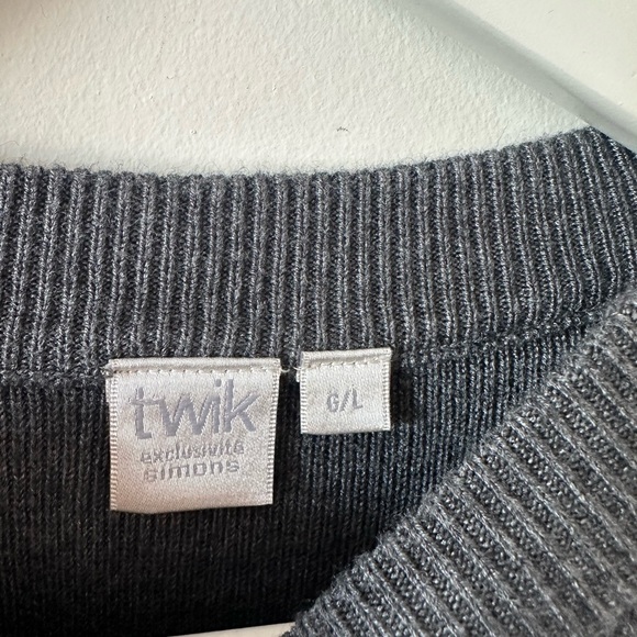 ⛱️ 2/20$ Twik crew neck knit sweater dress size Large - Picture 7 of 9